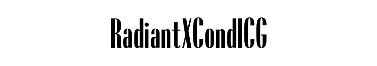 RadiantXCondICG font preview