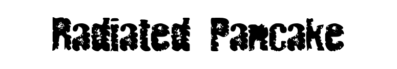 Radiated Pancake font preview