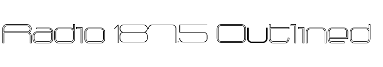 Radio 187.5 Outlined  font preview