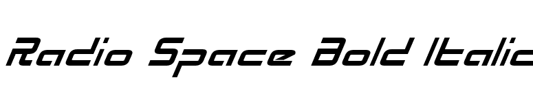 Radio Space Bold Italic font preview