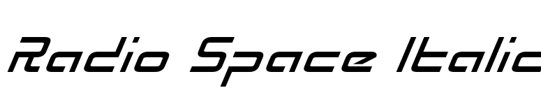 Radio Space Italic font preview