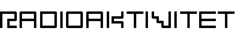 Radioaktivitet font preview