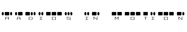 Radios in Motion font preview