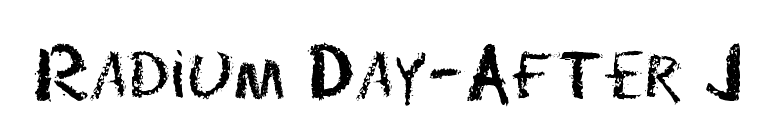 Radium Day-After J font preview