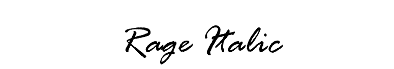 Rage Italic font preview