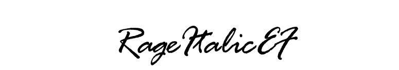 RageItalicEF font preview