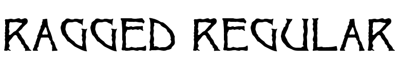 Ragged Regular font preview
