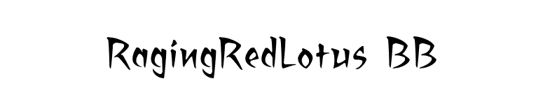 RagingRedLotus BB font preview