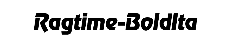 Ragtime-BoldIta font preview