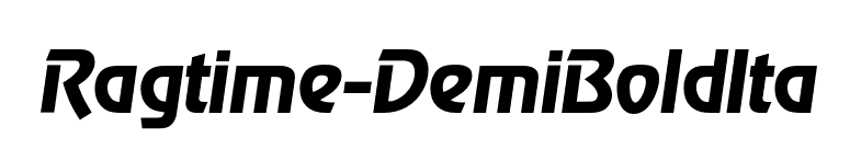 Ragtime-DemiBoldIta font preview