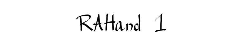 RAHand 1 font preview