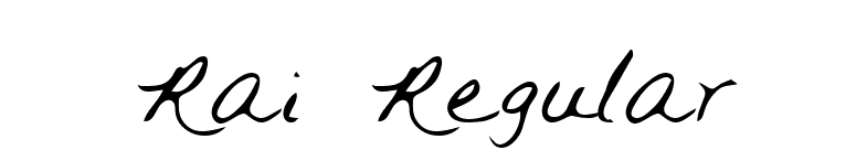 Rai Regular font preview