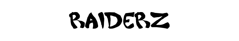 Raiderz font preview