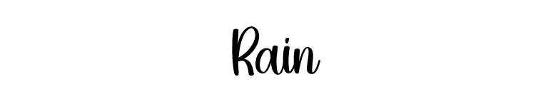 Rain font preview