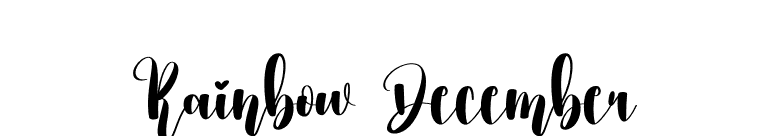 Rainbow December font preview