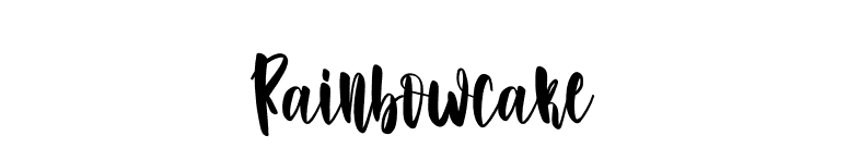 Rainbowcake font preview