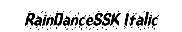 RainDanceSSK Italic font preview