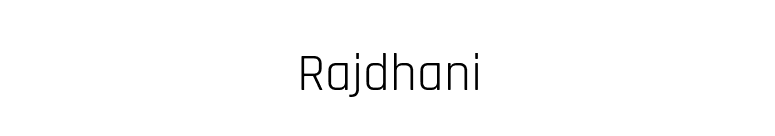 Rajdhani font preview