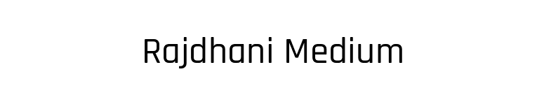 Rajdhani Medium font preview