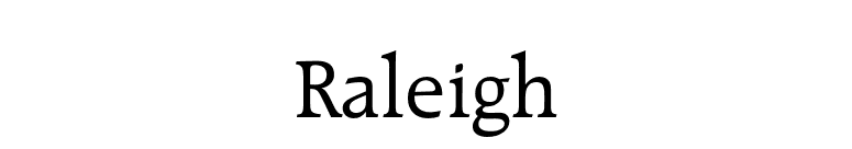 Raleigh font preview