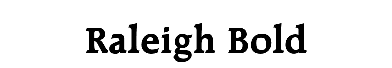 Raleigh Bold font preview