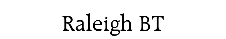 Raleigh BT font preview