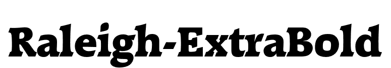 Raleigh-ExtraBold font preview