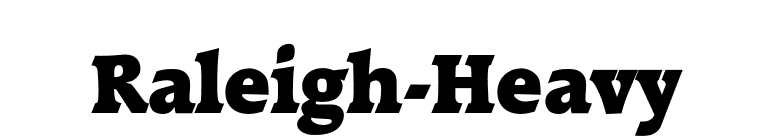 Raleigh-Heavy font preview