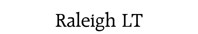 Raleigh LT font preview