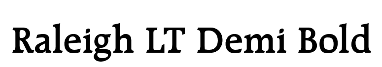 Raleigh LT Demi Bold font preview