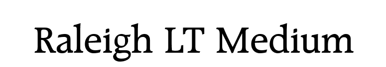 Raleigh LT Medium font preview