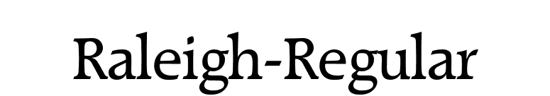 Raleigh-Regular font preview