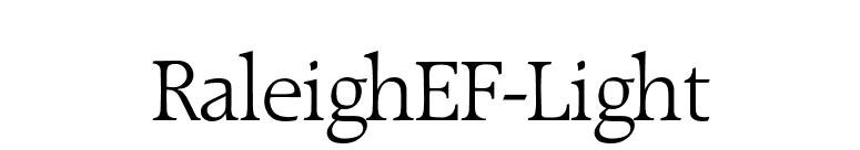 RaleighEF-Light font preview