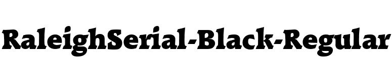 RaleighSerial-Black-Regular font preview