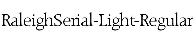 RaleighSerial-Light-Regular font preview