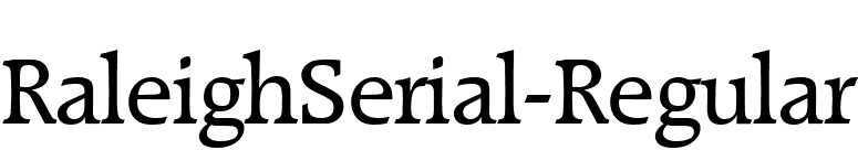 RaleighSerial-Regular font preview