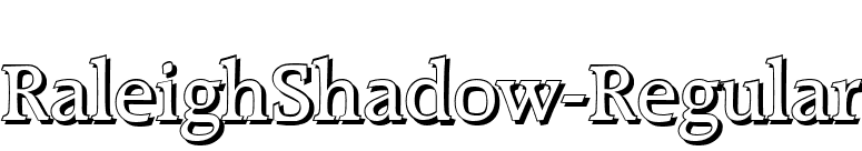 RaleighShadow-Regular font preview