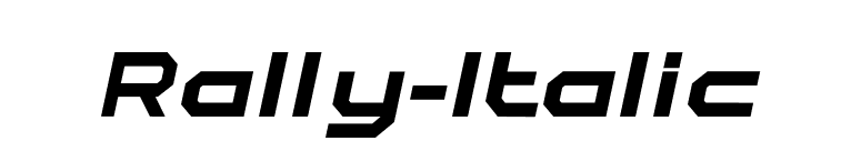 Rally-Italic font preview