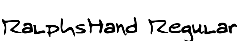 RalphsHand Regular font preview