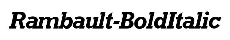 Rambault-BoldItalic font preview