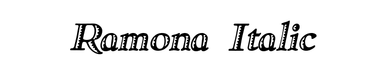 Ramona Italic font preview