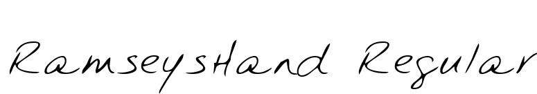 RamseysHand Regular font preview