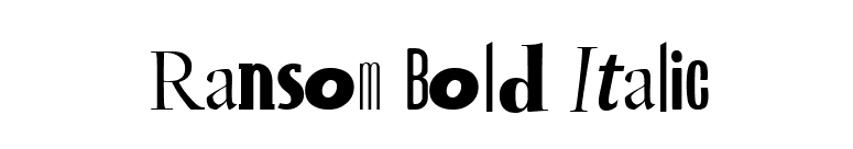 Ransom Bold Italic font preview