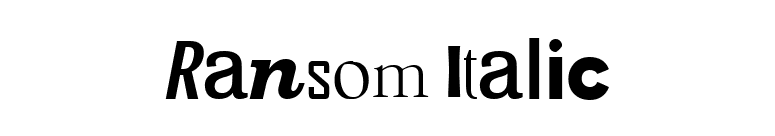 Ransom Italic font preview