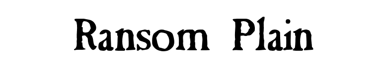Ransom Plain font preview