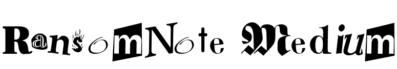 RansomNote Medium font preview