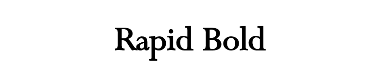 Rapid Bold font preview