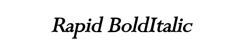 Rapid BoldItalic font preview