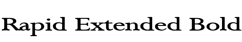 Rapid Extended Bold font preview