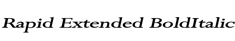 Rapid Extended BoldItalic font preview